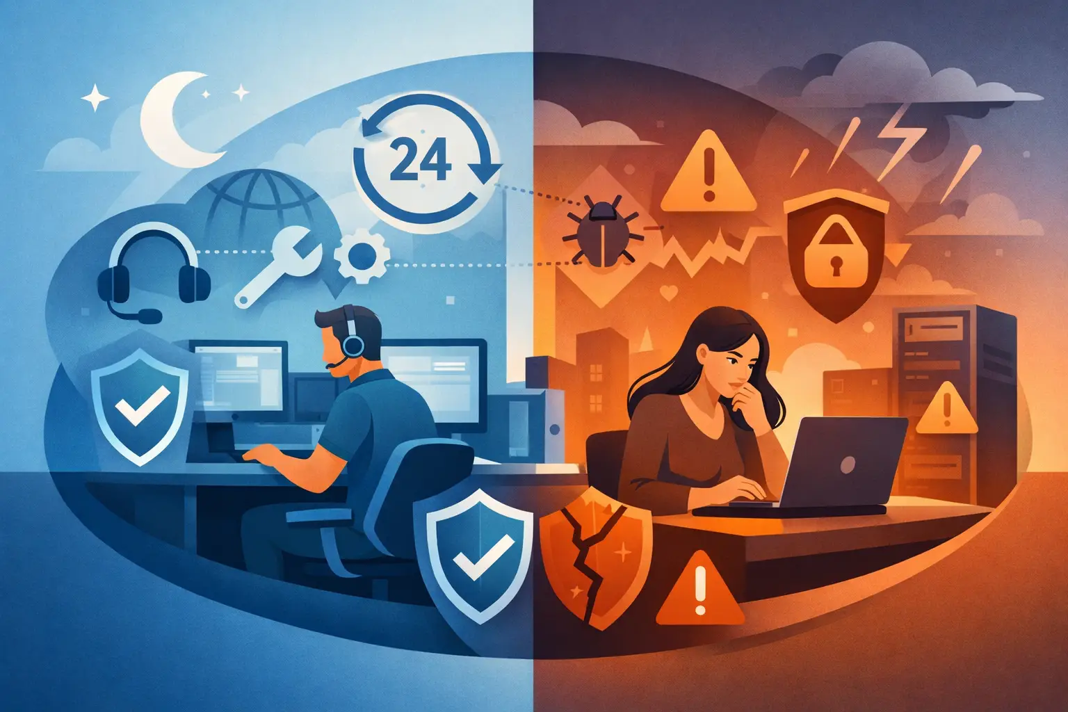 24/7 IT support uitbesteden: slim of riskant?