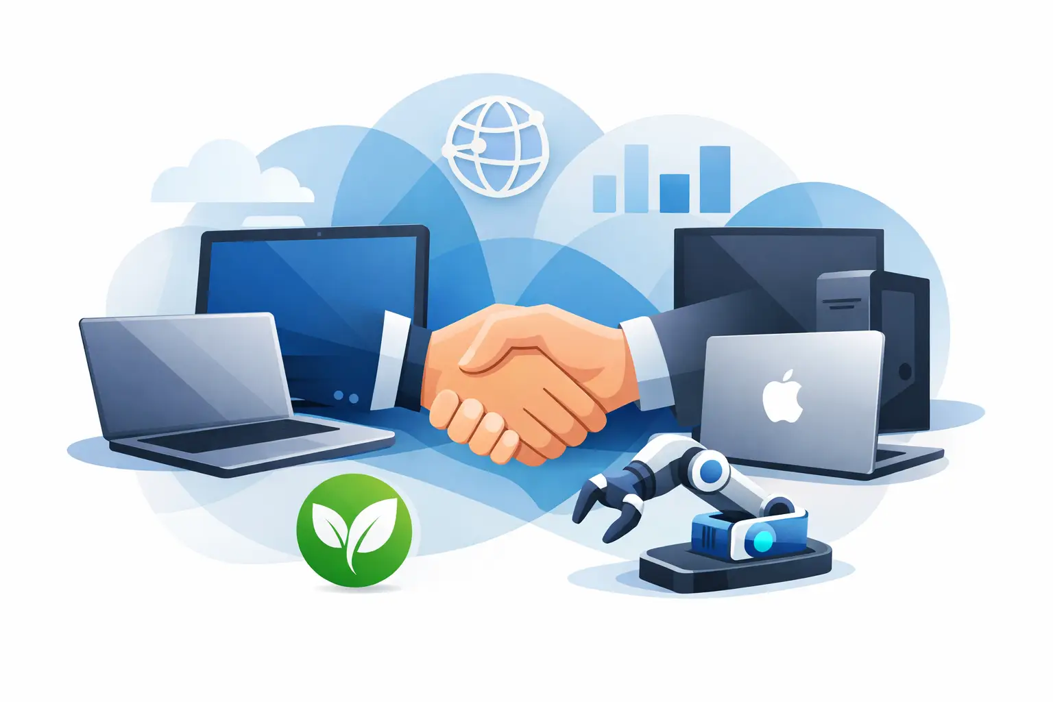 Lenovo, HP, Dell, Apple en Letech als partner
