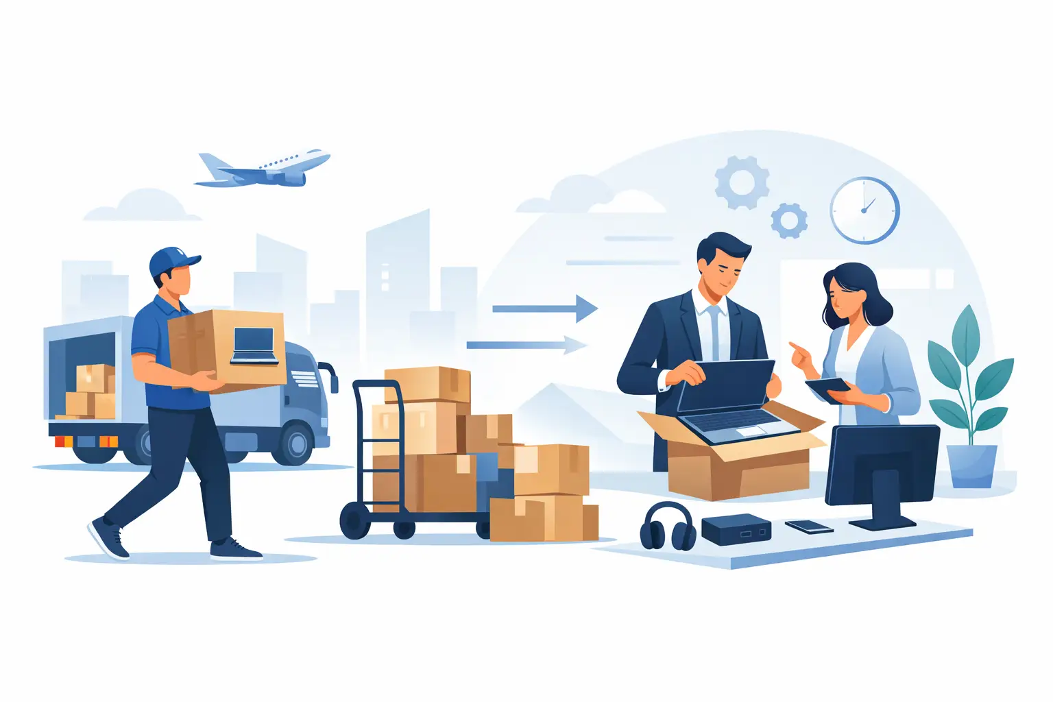 Zakelijke hardware levering zonder gedoe