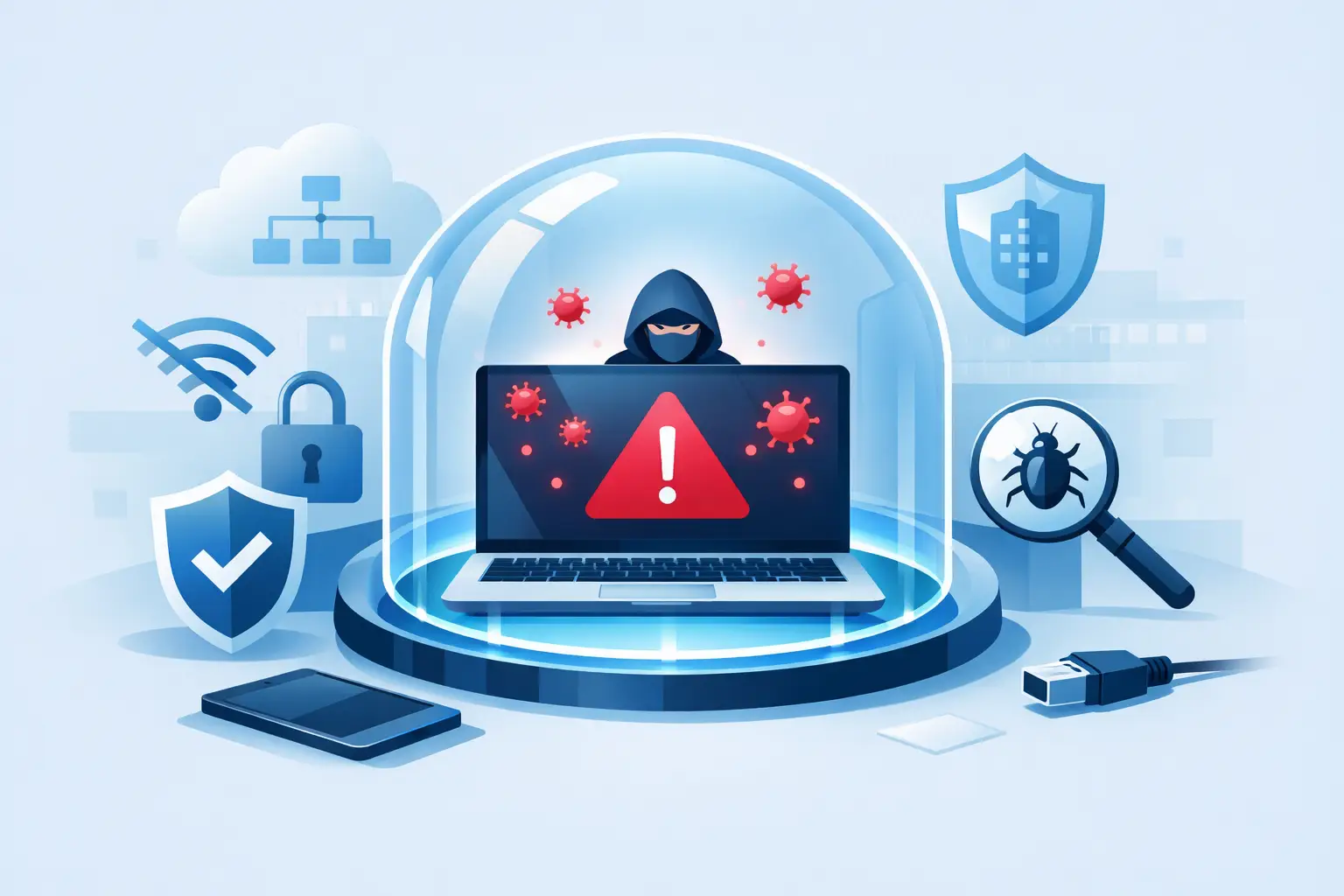 Gehackte laptop veilig isoleren in 6 stappen